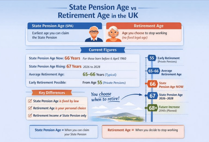 What’s the difference between State Pension age and retirement age in the UK