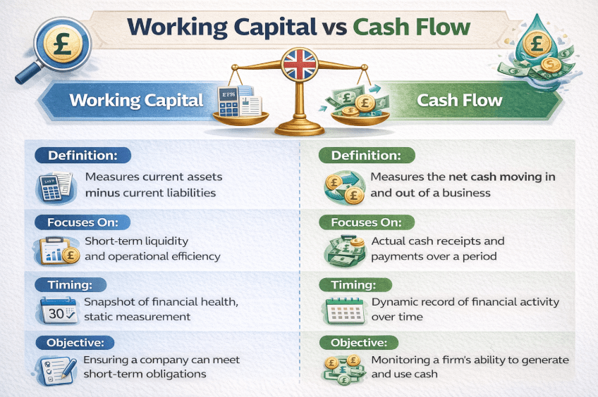 Working capital vs cash flow