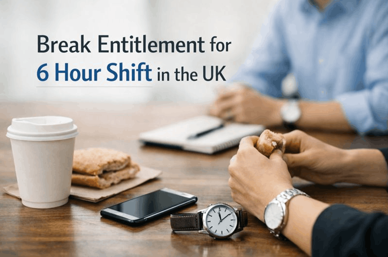 break entitlement for 6 hour shift UK