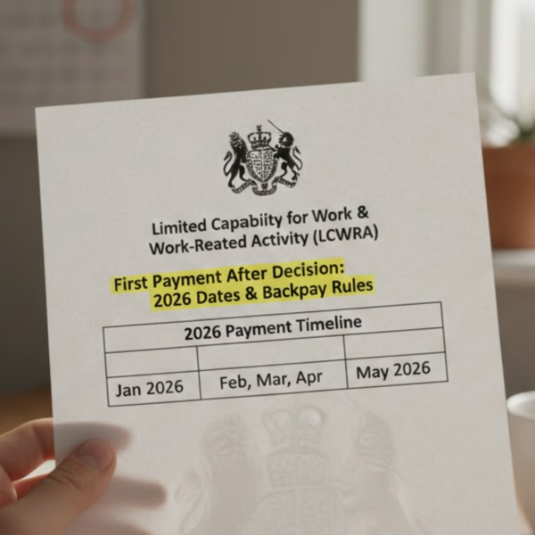 lcwra first payment after decision