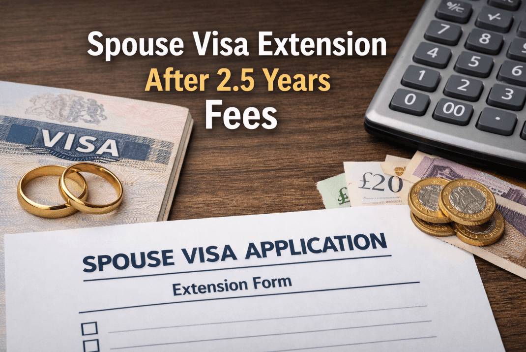 spouse visa extension after 2.5 years fees