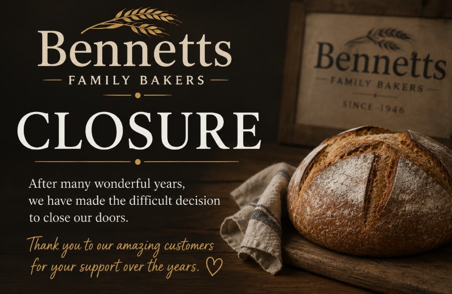 Bennetts Family Bakers Closure
