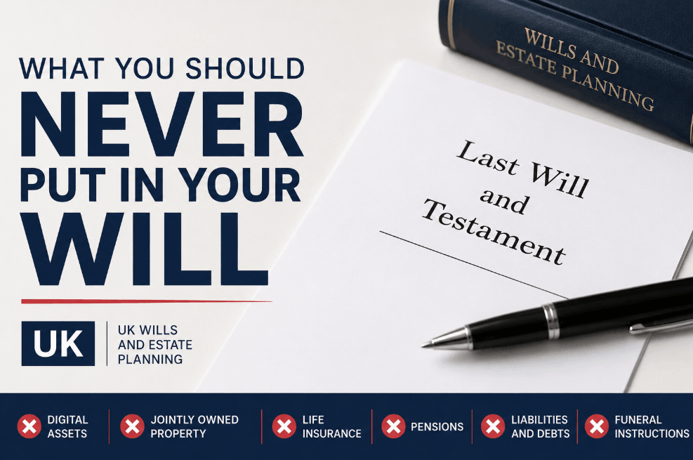 what you should never put in your will uk