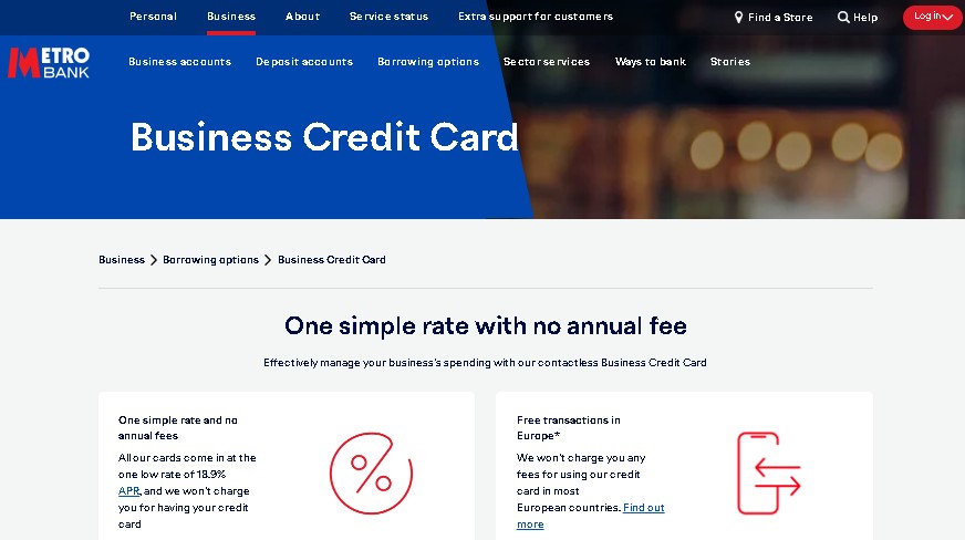 Metro Bank Business Credit Card