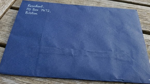 letter from PO Box 7472 Bilston