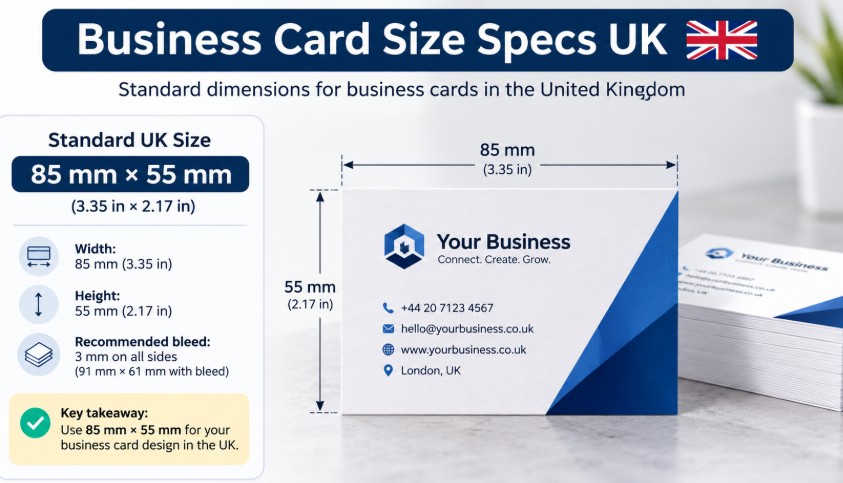 Business Card Size Specs UK