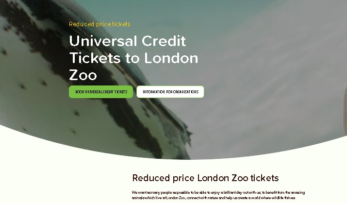 London Zoo Universal Credit Login