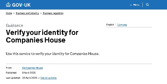 What is Companies House Identity Verification