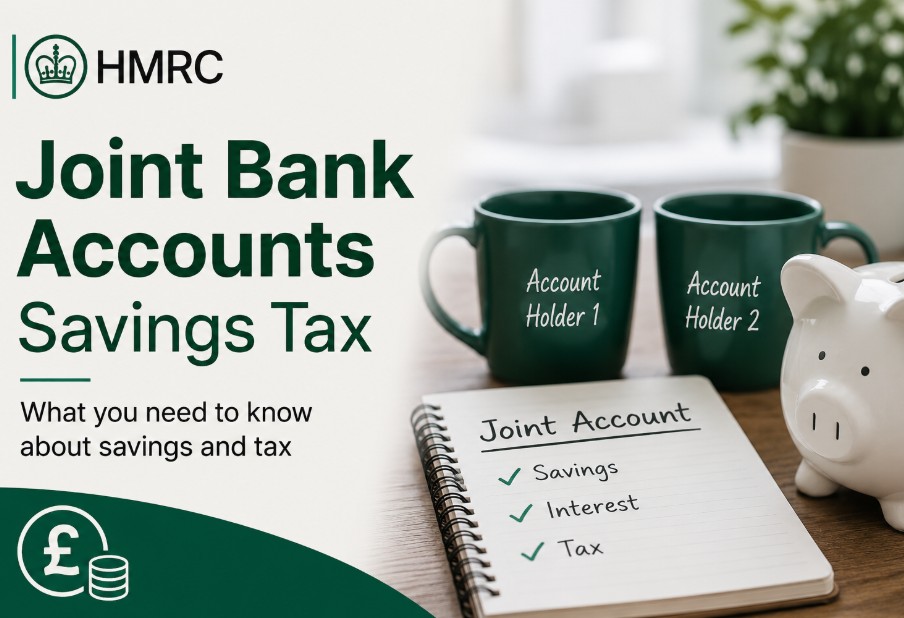 hmrc joint bank accounts savings tax​
