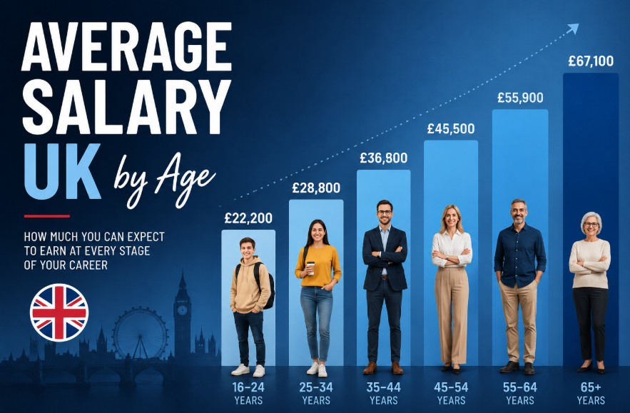 Average Salary UK by Age